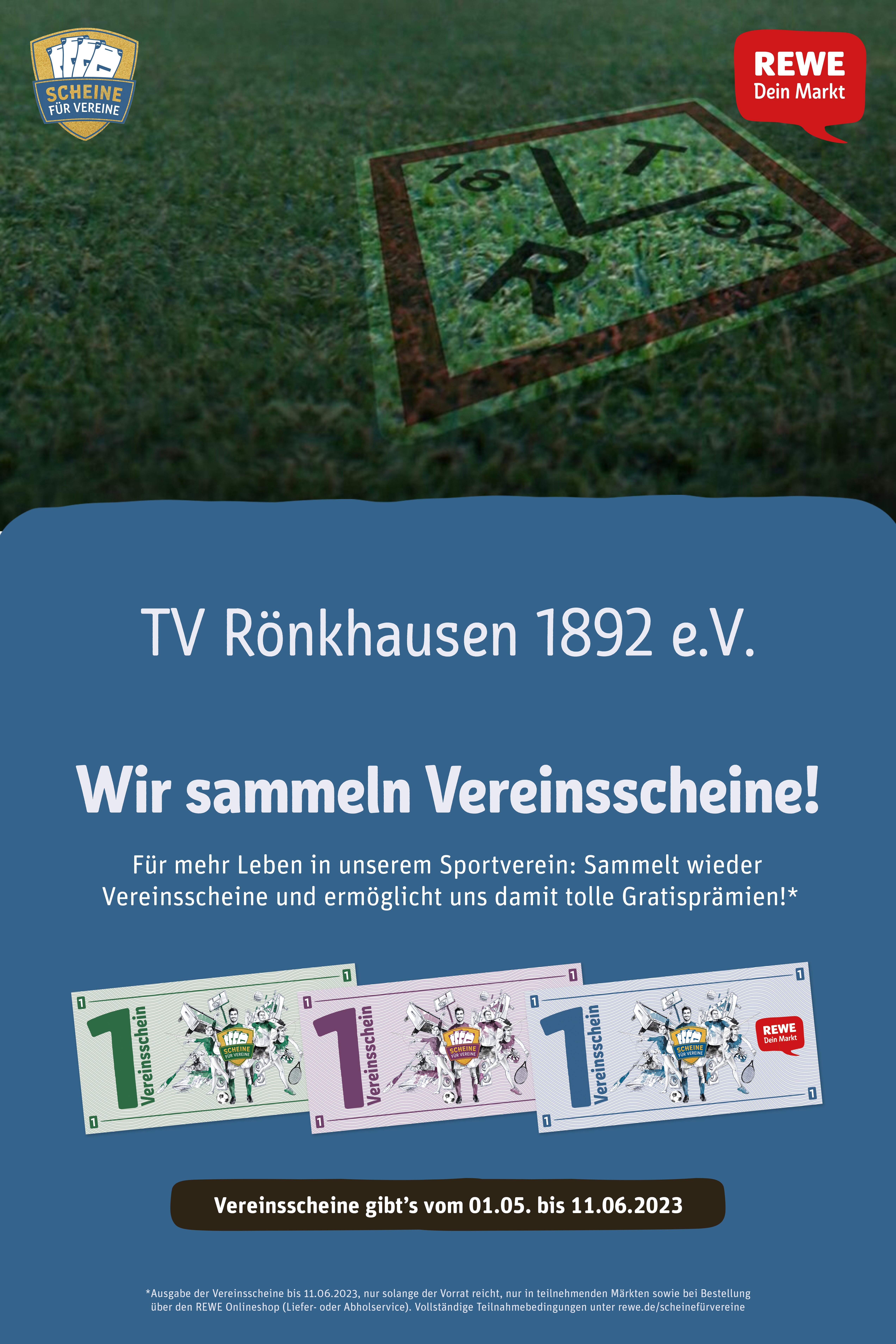 REWE Scheine fuer Vereine Poster Druck