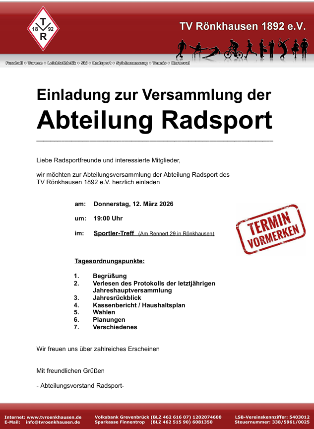 Einladung Radsport2026
