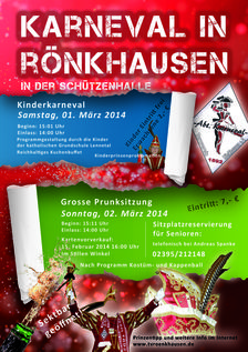 Plakat Karneval Rönkhausen 2014